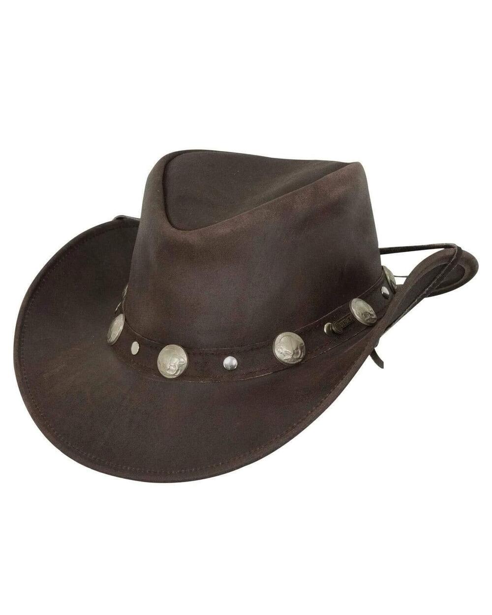 9790 Outback Trading 's 1376 Rawhide UPF 50 Leather Western Hat